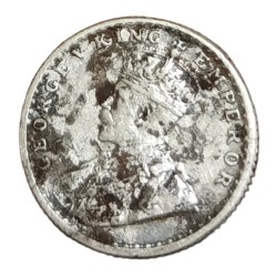 Alternative view of British India Silver 1/4 Rupee Year 1936 King GEORGE-V in Collectable Grade.