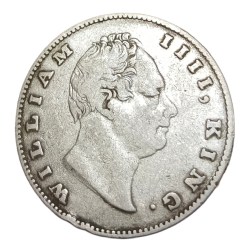 Alternative view of British India Silver Rupee "EAST INDIA COMPANY" Year 1835 King WILLIAM-IV **RARE** Collectable Grade.