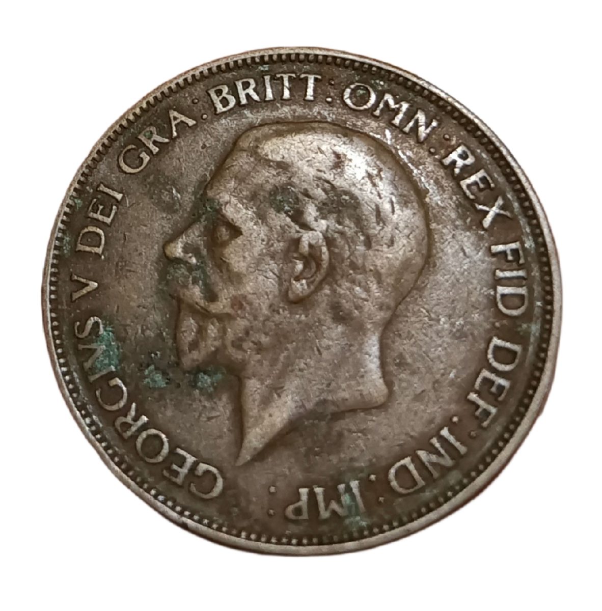 UNITED KINGDOM Bronze ONE PENNY Year 1928 King GEORGE-V "Big Size" Collectable Grade. - Image 2