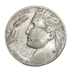 Alternative view of ITALY Nickel 20 CENTESIMI Year 1912 High Collectable Grade.