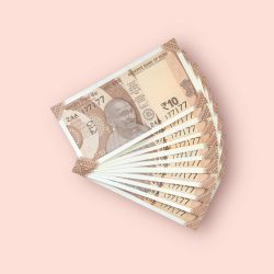 RS 10/- INDIA BANK NOTE SEMI FANCY 10 NOTE SAME NUMBER SET 177177 UNIQUE AND RARE