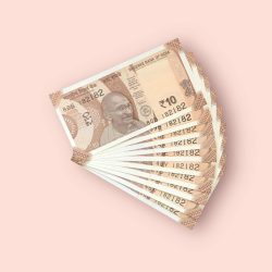 RS 10/- INDIA BANK NOTE SEMI FANCY 10 NOTE SAME NUMBER SET 182182 UNIQUE AND RARE