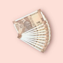 RS 10/- INDIA BANK NOTE SEMI FANCY 10 NOTE SAME NUMBER SET 187187 UNIQUE AND RARE