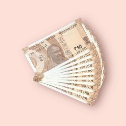 RS 10 INDIA BANK NOTE SEMI FANCY 10 NOTE SAME NUMBER SET 188188 UNIQUE AND RARE