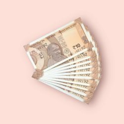 RS 10/- INDIA BANK NOTE SEMI FANCY 10 NOTE SAME NUMBER SET 192192 UNIQUE AND RARE