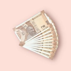 RS 10/- INDIA BANK NOTE SEMI FANCY 10 NOTE SAME NUMBER SET 193193 UNIQUE AND RARE