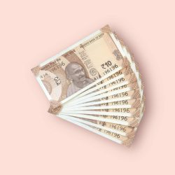 RS 10/- INDIA BANK NOTE SEMI FANCY 10 NOTE SAME NUMBER SET 196196 UNIQUE AND RARE