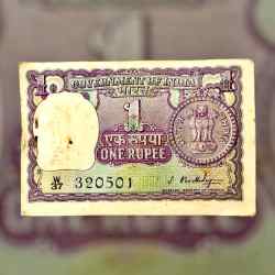 RS 1/- INDIA BANK NOTE Signed by S. BHOOTHALINGHAM 1966 SERIAL ISSUE UNIQUE AND RARE