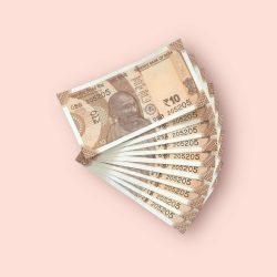 RS 10/- INDIA BANK NOTE SEMI FANCY 10 NOTE SAME NUMBER SET 205205 UNIQUE AND RARE