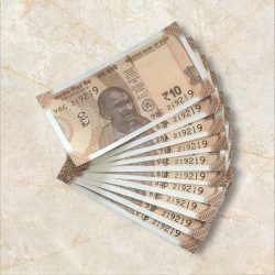 RS 10/- INDIA BANK NOTE SEMI FANCY 10 NOTE SAME NUMBER SET 219219 UNIQUE AND RARE