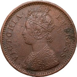 Copper 1/2 Pice of Victoria Empress (AD 1894) of Calcutta Mint