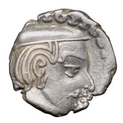 Silver Drachma of Rudrasena II(AD255-77) of Western Kshatrapas Beautiful Grade