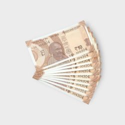 R 10 India Banknote Semi Fancy 10 Note Set Number 304304 Gem Unc Unique and Rare