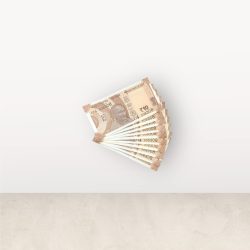 RS 10/- INDIA BANK NOTE SEMI FANCY 10 NOTE SAME NUMBER SET 308308 UNIQUE AND RARE