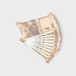 RS 10/- INDIA BANK NOTE SEMI FANCY 10 NOTE SAME NUMBER SET 316316 UNIQUE AND RARE