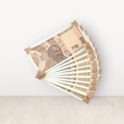 RS 10/- INDIA BANK NOTE SEMI FANCY 10 NOTE SAME NUMBER SET 353353 UNIQUE AND RARE