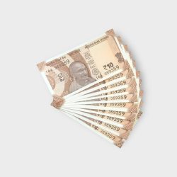 RS 10/- INDIA BANK NOTE SEMI FANCY 10 NOTE SAME NUMBER SET 359359 UNIQUE AND RARE