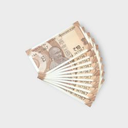 RS 10/- INDIA BANK NOTE SEMI FANCY 10 NOTE SAME NUMBER SET 367367 UNIQUE AND RARE