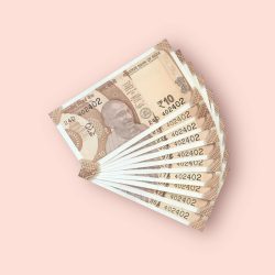 RS 10/- INDIA BANK NOTE SEMI FANCY 10 NOTE SAME NUMBER SET 402402 UNIQUE AND RARE