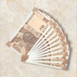 RS 10/- INDIA BANK NOTE SEMI FANCY 10 NOTE SAME NUMBER SET 407407 UNIQUE AND RARE