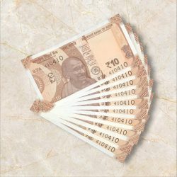 RS 10/- INDIA BANK NOTE SEMI FANCY 10 NOTE SAME NUMBER SET 410410 UNIQUE AND RARE