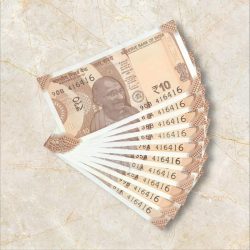 RS 10/- INDIA BANK NOTE SEMI FANCY 10 NOTE SAME NUMBER SET 416416 UNIQUE AND RARE