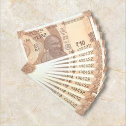 RS 10/- INDIA BANK NOTE SEMI FANCY 10 NOTE SAME NUMBER SET 432432 UNIQUE AND RARE