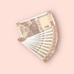 RS 10/- INDIA BANK NOTE SEMI FANCY 10 NOTE SAME NUMBER SET 433433 UNIQUE AND RARE