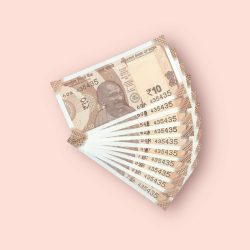 RS 10/- INDIA BANK NOTE SEMI FANCY 10 NOTE SAME NUMBER SET 435435 UNIQUE AND RARE