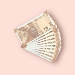 RS 10/- INDIA BANK NOTE SEMI FANCY 10 NOTE SAME NUMBER SET 446446 UNIQUE AND RARE