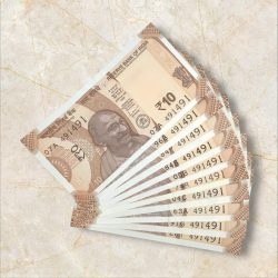 RS 10/- INDIA BANK NOTE SEMI FANCY 10 NOTE SAME NUMBER SET 491491 UNIQUE AND RARE