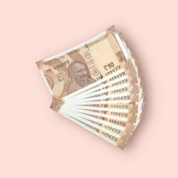 RS 10/- INDIA BANK NOTE SEMI FANCY 10 NOTE SAME NUMBER SET 499499 UNIQUE AND RARE