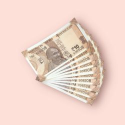 RS 10/- INDIA BANK NOTE SEMI FANCY 10 NOTE SAME NUMBER SET 508508 UNIQUE AND RARE