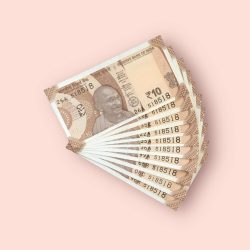 RS 10/- INDIA BANK NOTE SEMI FANCY 10 NOTE SAME NUMBER SET 518518 UNIQUE AND RARE