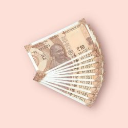 RS 10/- INDIA BANK NOTE SEMI FANCY 10 NOTE SAME NUMBER SET 521521 UNIQUE AND RARE