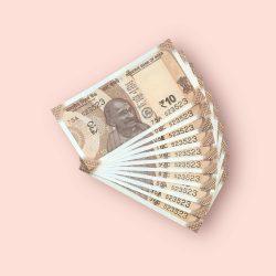 RS 10/- INDIA BANK NOTE SEMI FANCY 10 NOTE SAME NUMBER SET 523523 UNIQUE AND RARE