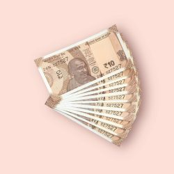 RS 10/- INDIA BANK NOTE SEMI FANCY 10 NOTE SAME NUMBER SET 527527 UNIQUE AND RARE