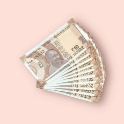 RS 10 India Banknote SEMI FANCY 10 Notes Same Number SET 532532 Unique and Rare