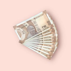 RS 10/- INDIA BANK NOTE SEMI FANCY 10 NOTE SAME NUMBER SET 536536 UNIQUE AND RARE