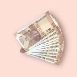 RS 10/- INDIA BANK NOTE SEMI FANCY 10 NOTE SAME NUMBER SET 538538 UNIQUE AND RARE