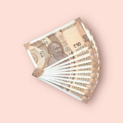 RS 10/- INDIA BANK NOTE SEMI FANCY 10 NOTE SAME NUMBER SET 540540 UNIQUE AND RARE