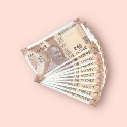 RS 10/- INDIA BANK NOTE SEMI FANCY 10 NOTE SAME NUMBER SET 542542 UNIQUE AND RARE