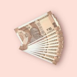 RS 10/- INDIA BANK NOTE SEMI FANCY 10 NOTE SAME NUMBER SET 549549 UNIQUE AND RARE