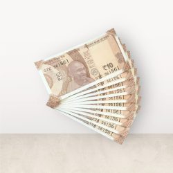 RS 10/- INDIA BANK NOTE SEMI FANCY 10 NOTE SAME NUMBER SET 561561 UNIQUE AND RARE