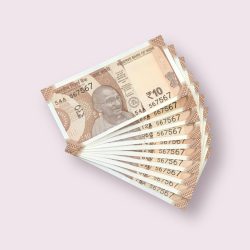 R 10 India Banknote Semi Fancy 10 Note Set Number 567567 Gem Unc Unique and Rare