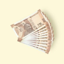 RS 10/- INDIA BANK NOTE 10 NOTE SAME NUMBER SET 576576 GEM UNC