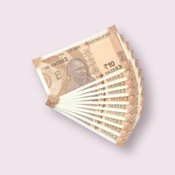 RS 10/- INDIA BANK NOTE SEMI FANCY 10 NOTE SAME NUMBER SET 583583 UNIQUE AND RARE