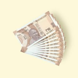 RS 10/- INDIA BANK NOTE 10 NOTE SAME NUMBER SET 591591 GEM UNC