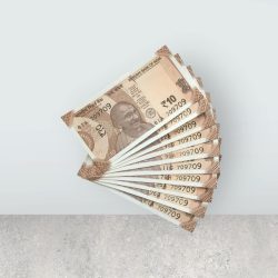 RS 10/- INDIA BANK NOTE SEMI FANCY 10 NOTE SAME NUMBER SET 709709 UNIQUE AND RARE