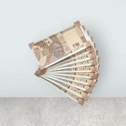 RS 10/- INDIA BANK NOTE SEMI FANCY 10 NOTE SAME NUMBER SET 714714 UNIQUE AND RARE